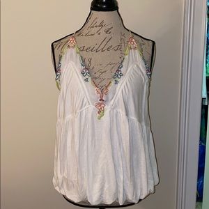 Free People Embroidered Tank Sz. M
